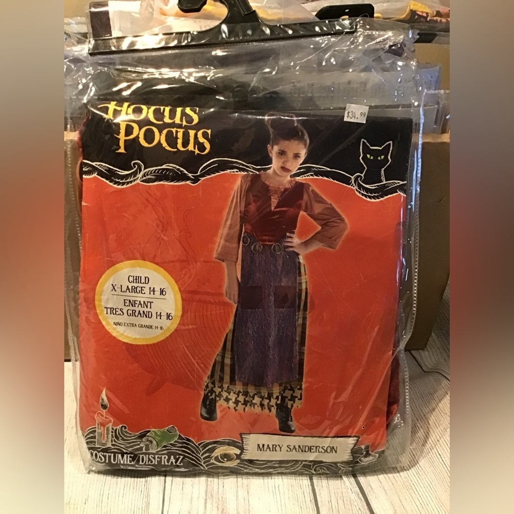 Disney hocus pocus Mary Sanderson child costume size XL 14-16-NEW